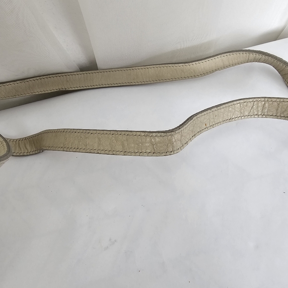 Vintage Mark Cross Cream & Tan Zip Top Shoulder Bag - Picture 10 of 13